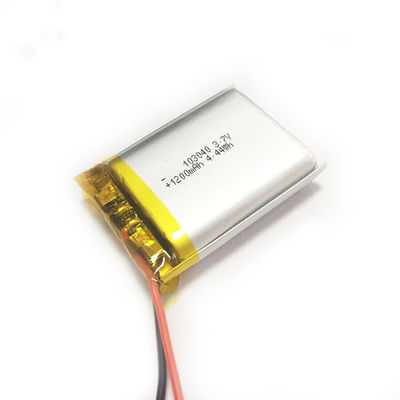 ไม่มีการรั่วไหล 103040 1200mAh 3.7 V Li Polymer Battery สำหรับอุปกรณ์ดิจิตอล