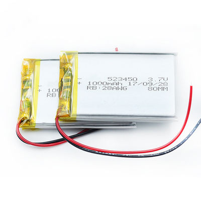 0.5C 523450a 950mah 3.7 V Li Polymer Battery สำหรับรถเข็นไฟฟ้า