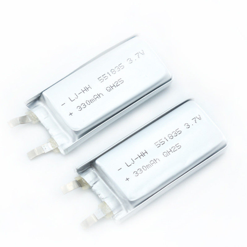 KC 5.5 * 18 * 38 มม. สาย PCm 3.7 V Li Polymer Battery 330mah 551835 สำหรับชุดหูฟัง